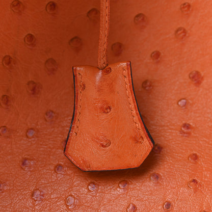 Hermes Ostrich Birkin 30 Orange 30 of 41