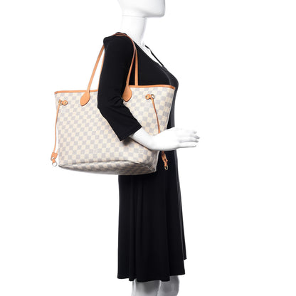 Louis Vuitton Damier Azur Neo Neverfull MM Rose Ballerine 2 of 22