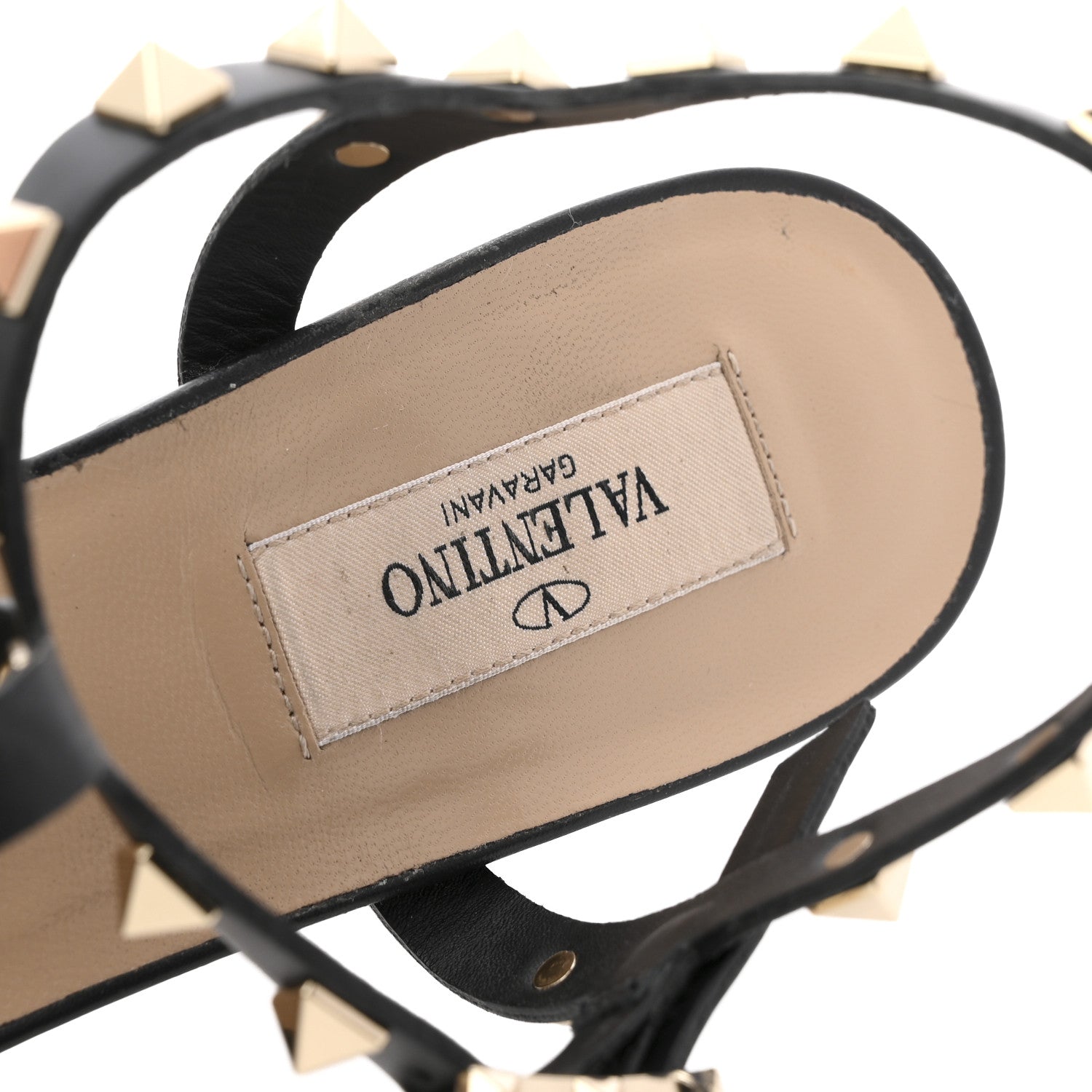 Valentino Garavani Calfskin Rockstud 60mm City Sandals 39 Black 8 of 14