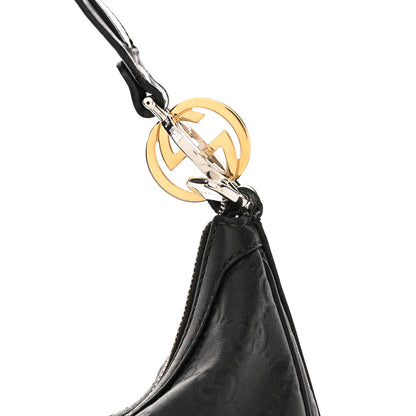 Gucci Guccissima Medium GG Twins Hobo Black 11 of 14