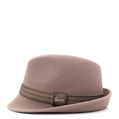 Gucci Rabbit Fur Felt Fedora Hat M Brown 4 of 8