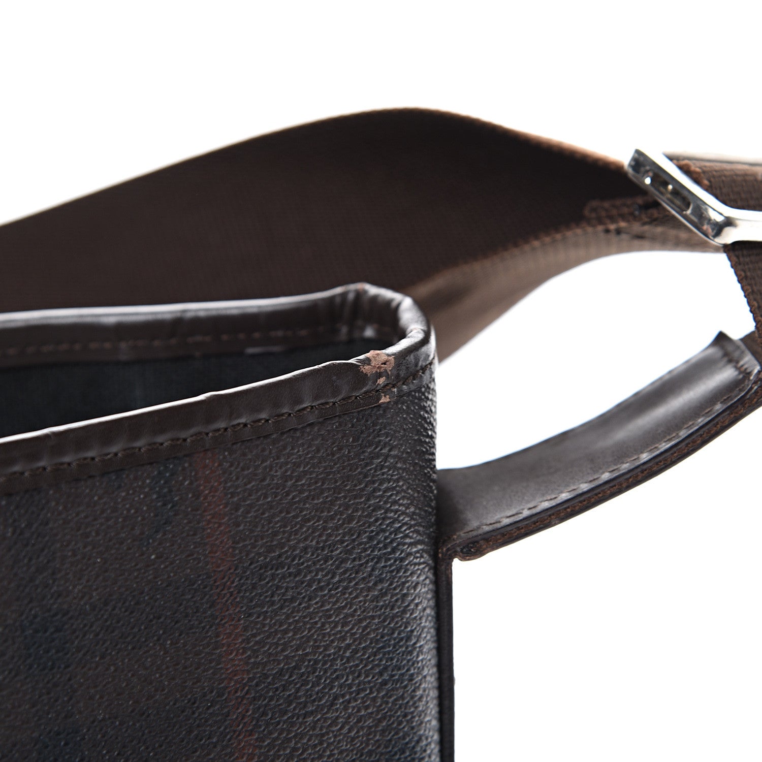 Burberry Smoked Haymarket Check Messenger Bag Brown 9 of 16