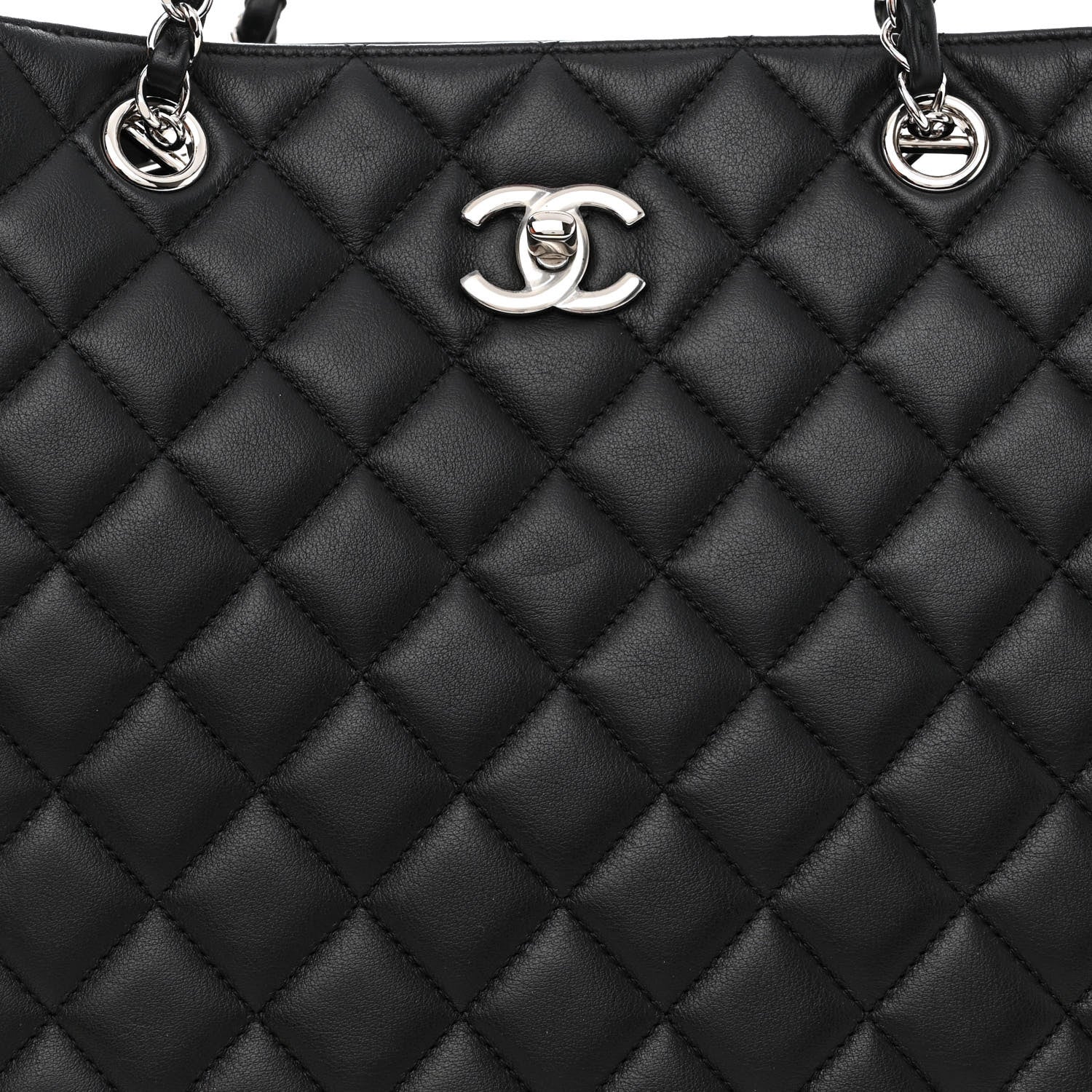 Chanel Calfskin Quilted Large Classic Shopping Tote Black 8 of 11