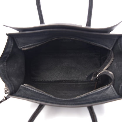 Celine Drummed Calfskin Nano Luggage Black 4 of 9