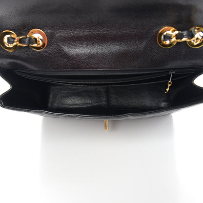 Chanel Caviar Vertical Quilted Jumbo Single Flap Black 4 of 10