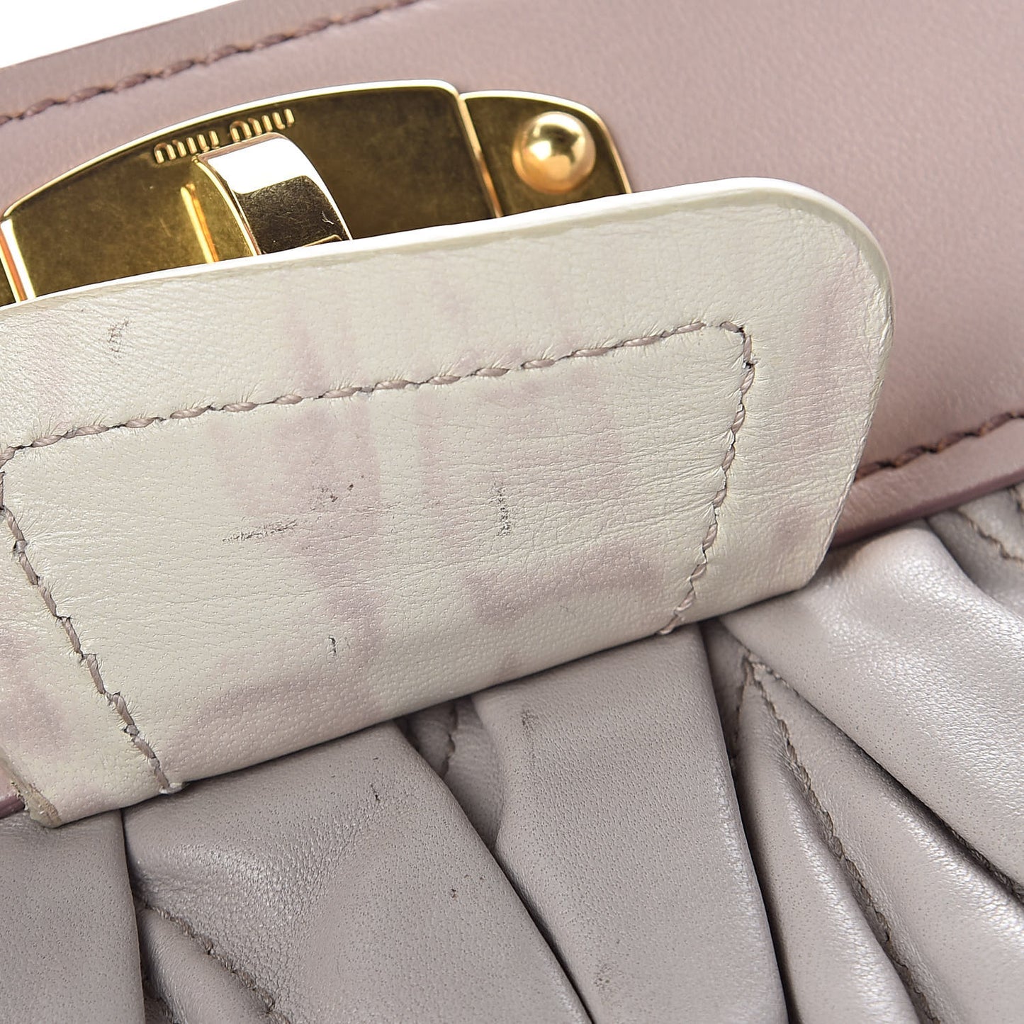 Nappa Matelasse Clutch Pomice Cammeo