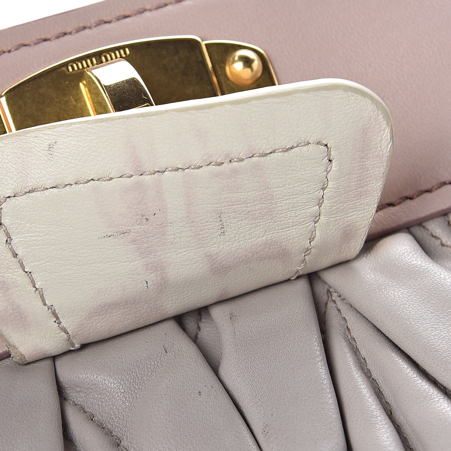 Miu Miu Nappa Matelasse Clutch Pomice Cammeo 15 of 16