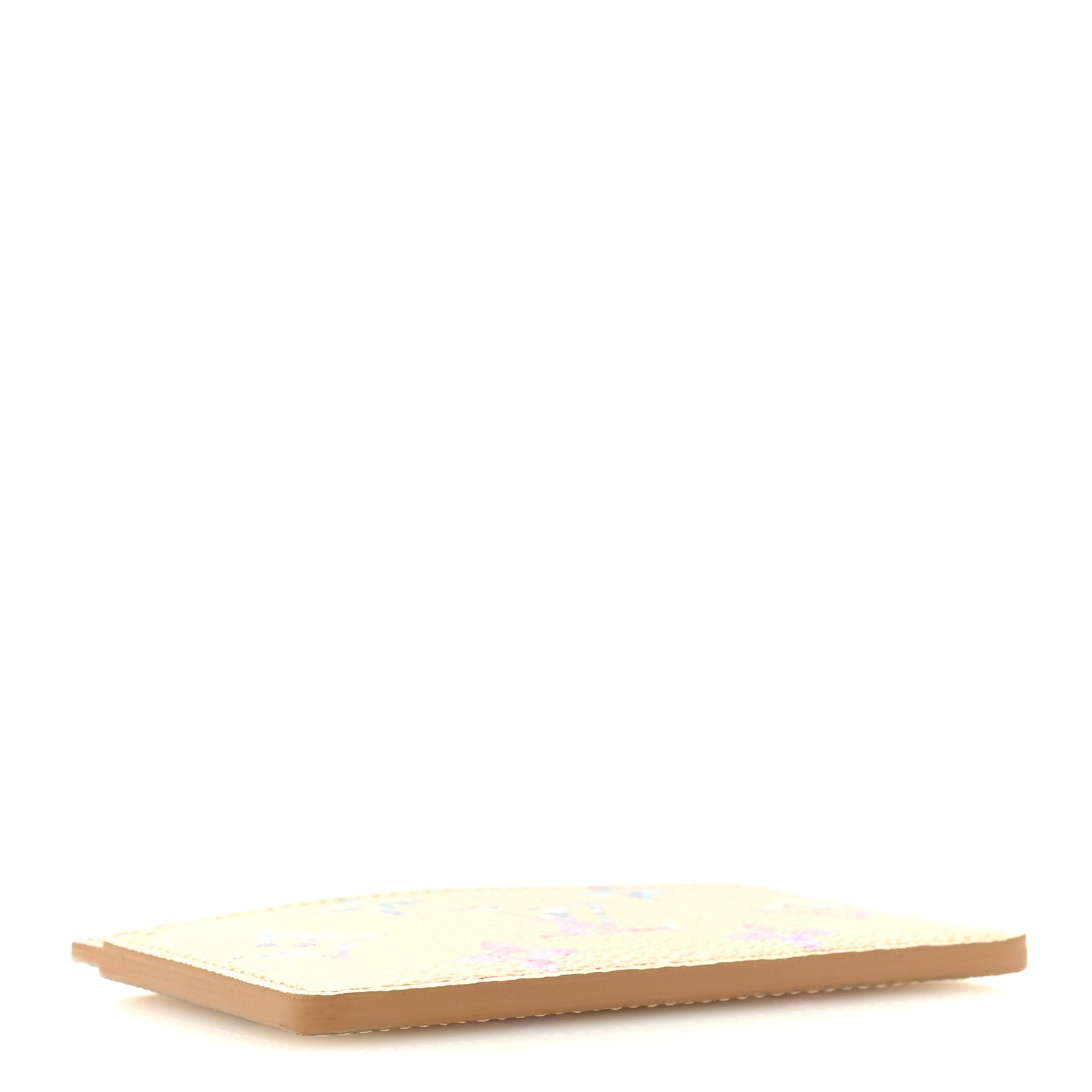 Metallic Monogram LV Garden Card Holder Gold