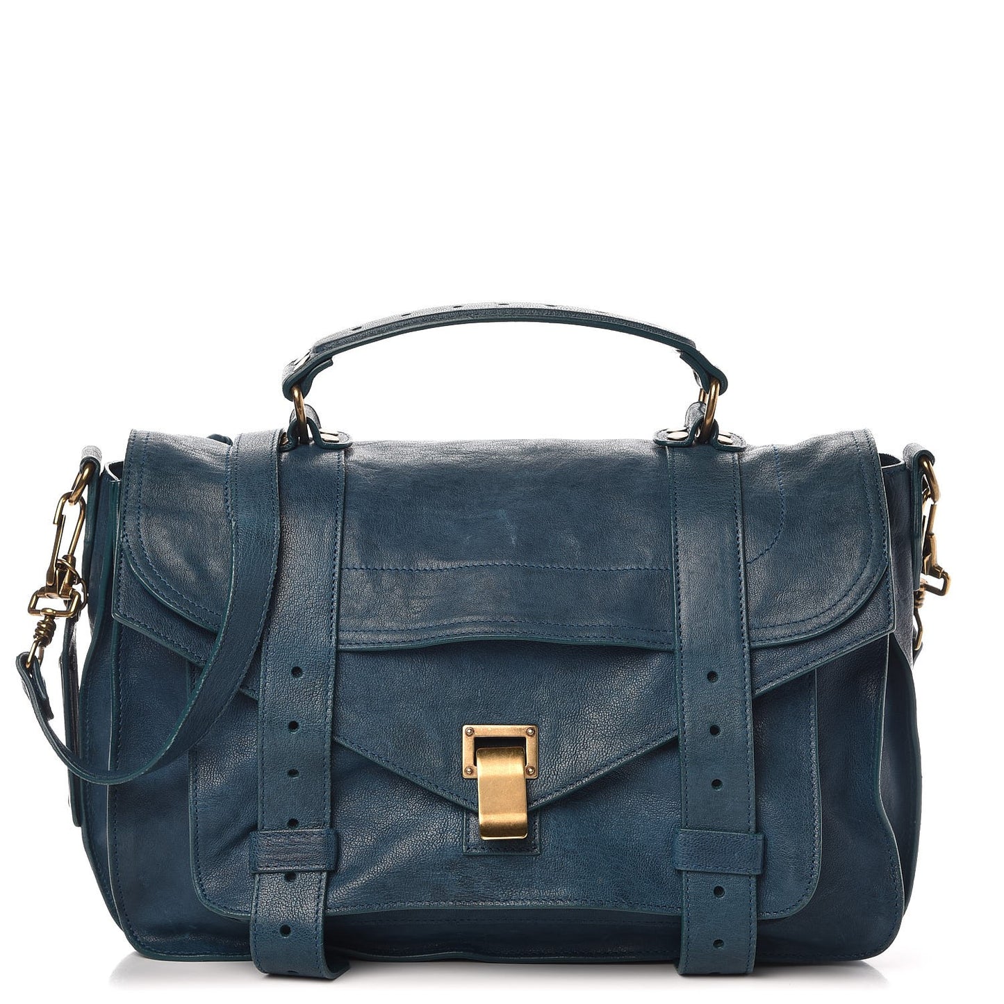 Lambskin Medium PS1 Satchel Sea Blue