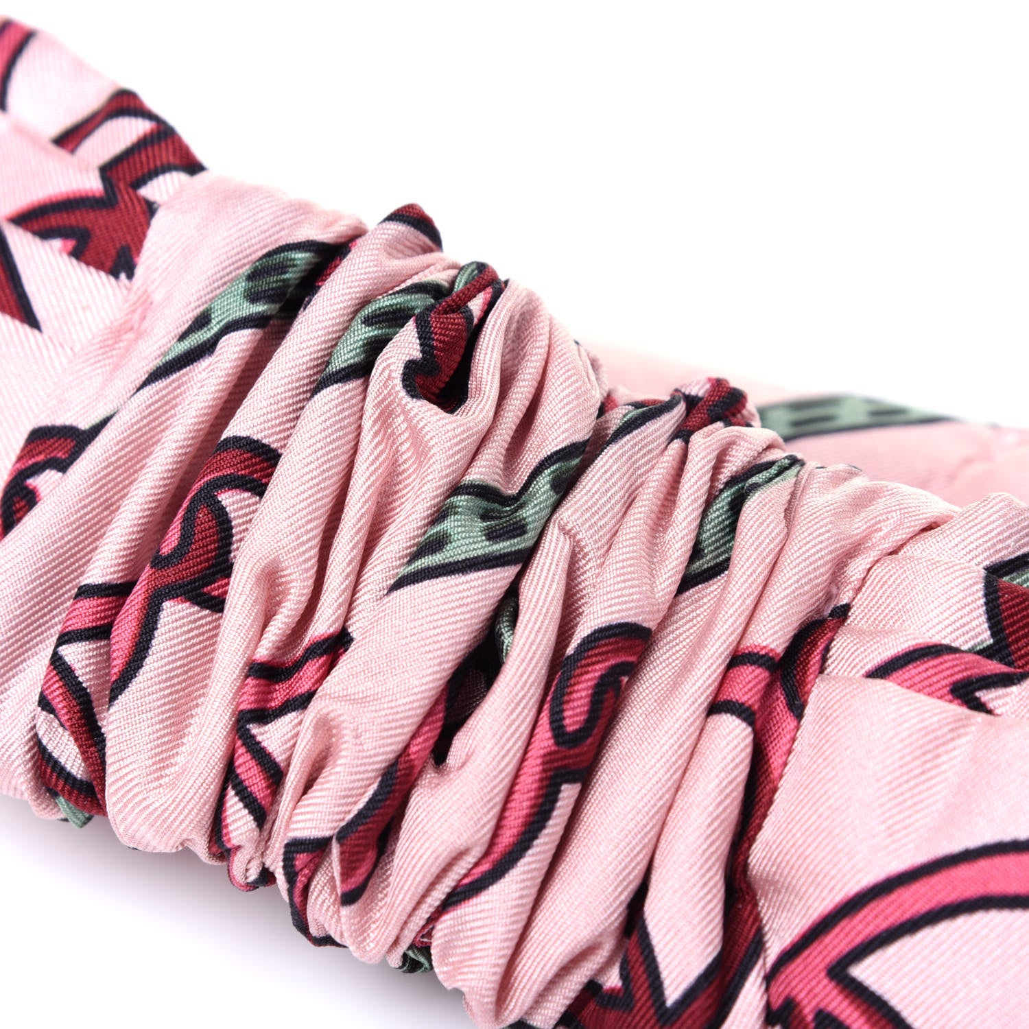 Gucci Silk Stirrup Print Headband M Pink 6 of 6