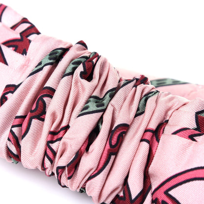 Gucci Silk Stirrup Print Headband M Pink 6 of 6