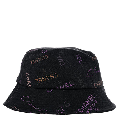 Chanel Denim Mood Cloche Bucket Hat M Black 4 of 7