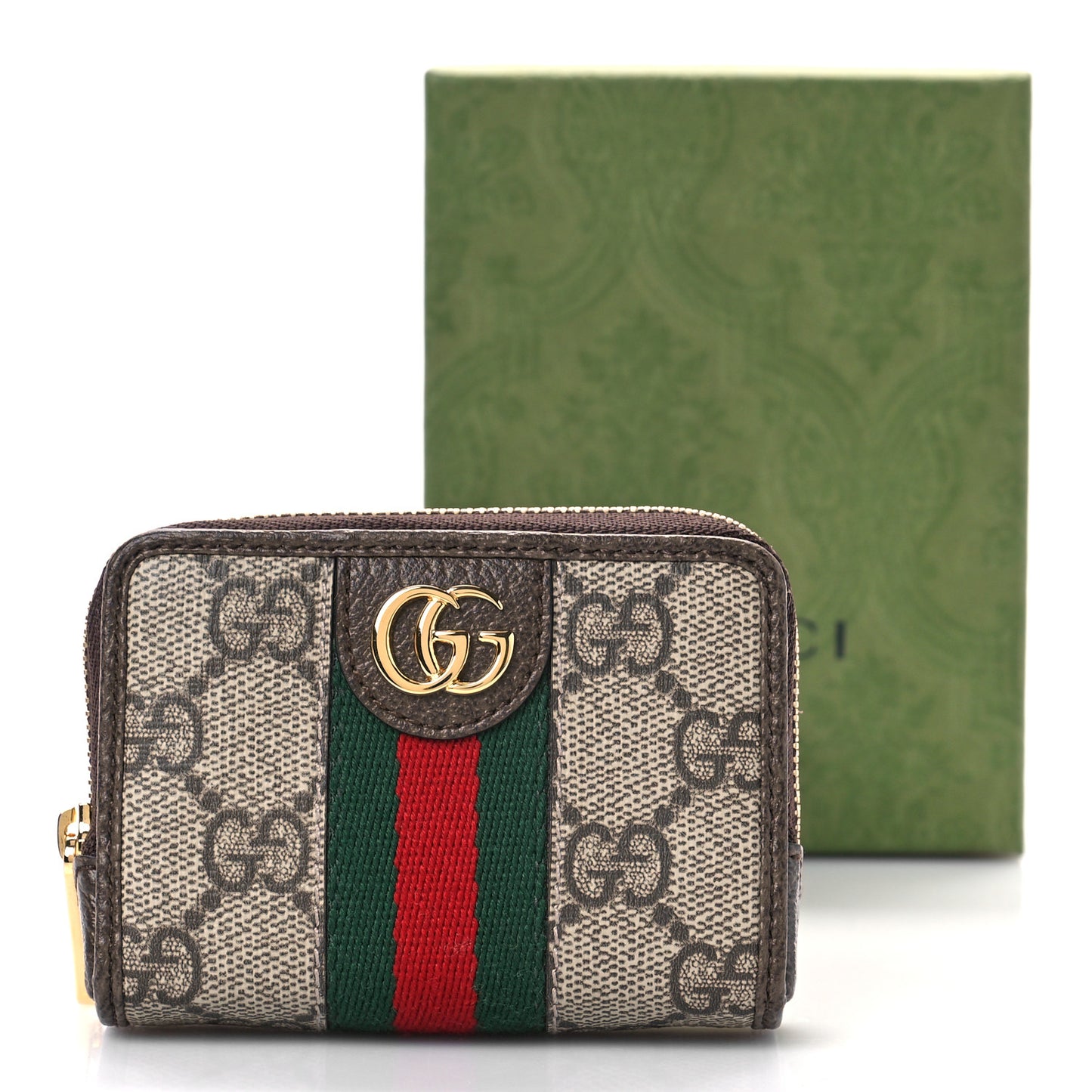 GG Supreme Monogram Web Ophidia Playing Card Case Beige New Acero