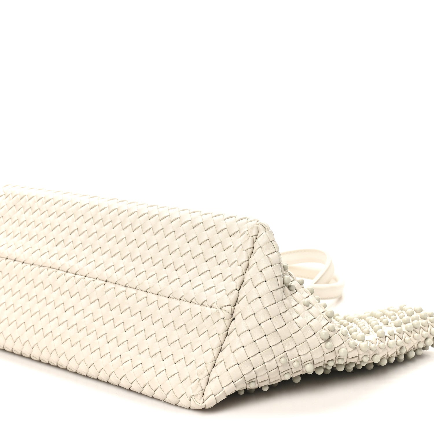 Bottega Veneta Nappa Intrecciato Beaded Medium Cabat Cream 10 of 10