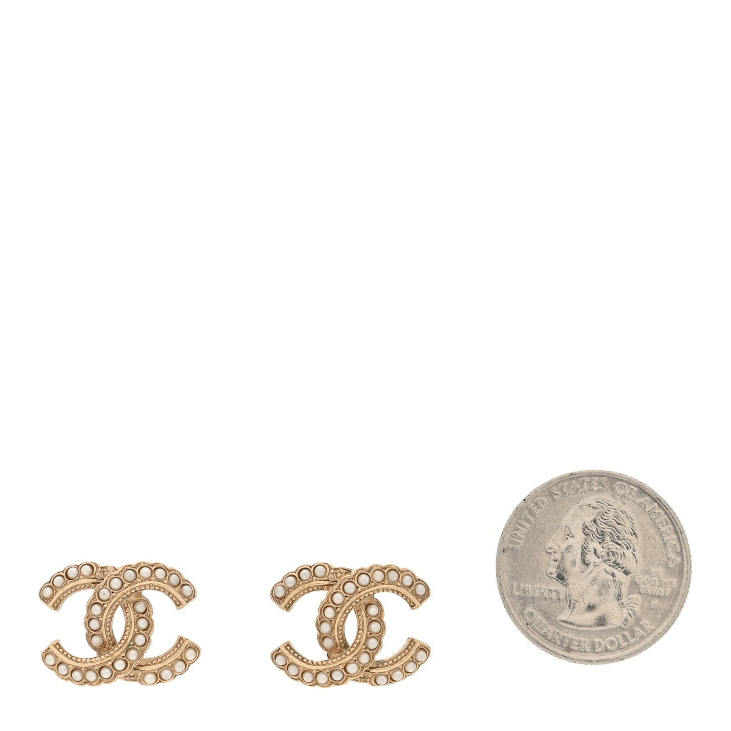 Pearl CC Earrings Gold