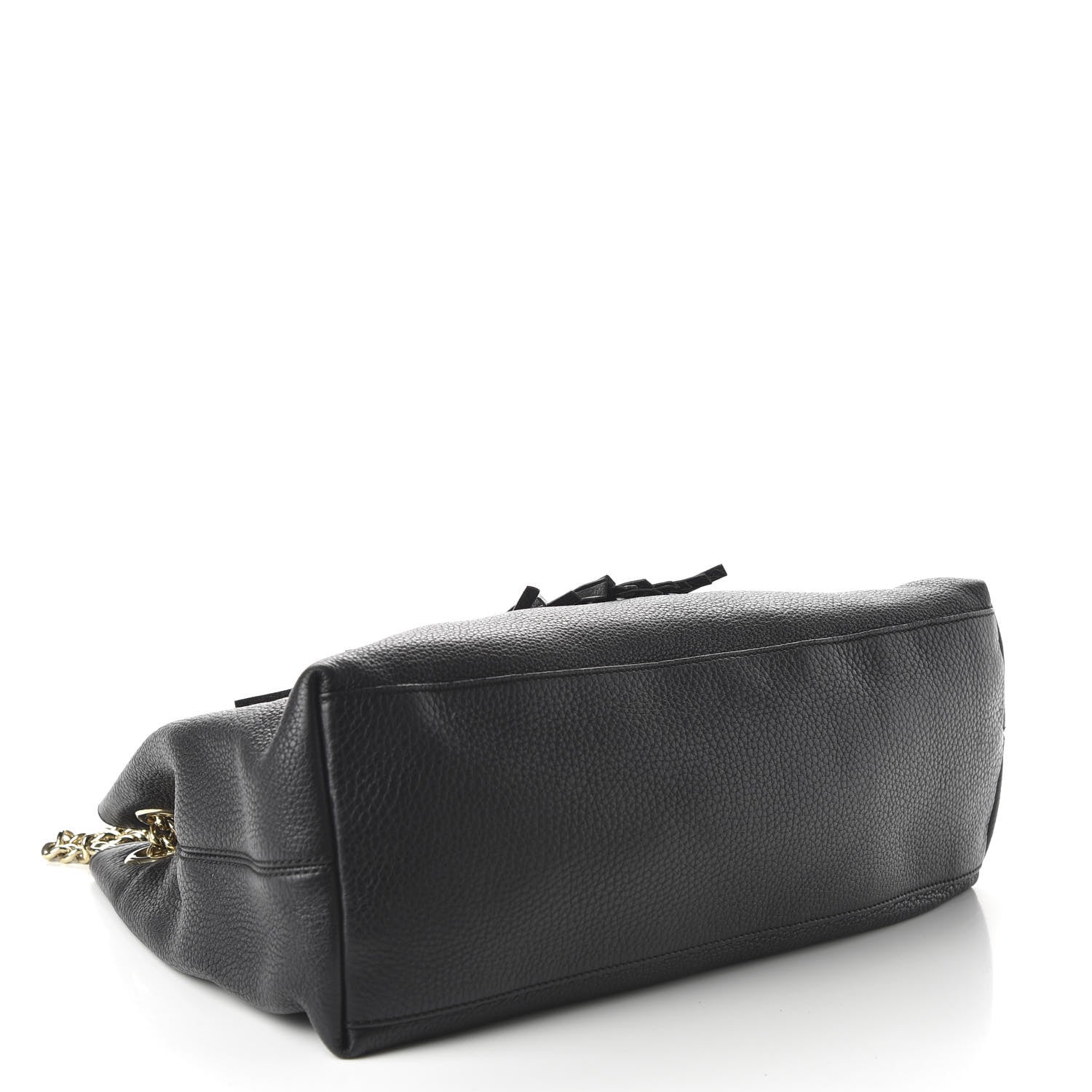 Gucci Pebbled Calfskin Medium Soho Chain Shoulder Bag Black 4 of 12