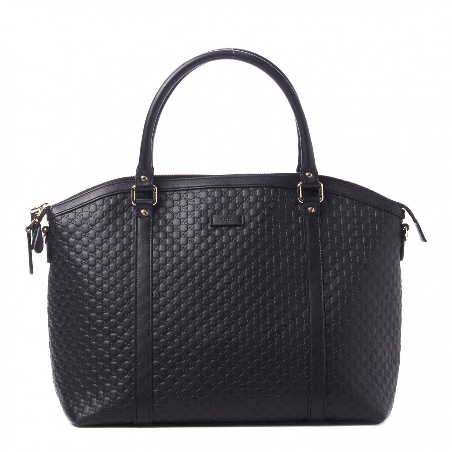 Soft Microguccissima Large Dome Satchel Black