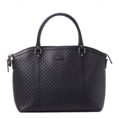 Gucci Soft Microguccissima Large Dome Satchel Black 1 of 8