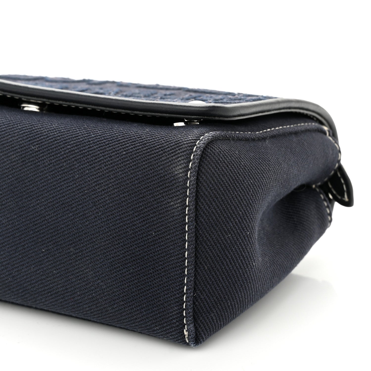 Burberry Cotton Canvas Horseferry Small Crossbody Bag Navy 10 of 11