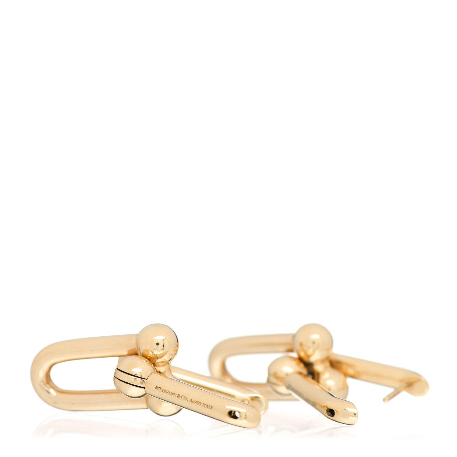 Tiffany 18K Yellow Gold Large HardWear Link Earrings 3 of 5