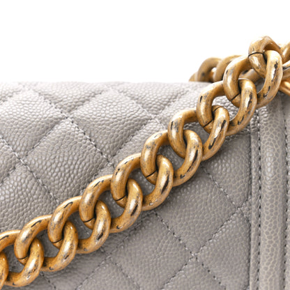 Chanel Caviar Quilted New Medium Boy Flap Grey 11 of 13