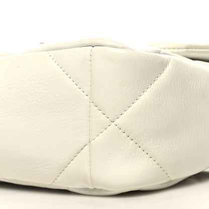 Chanel Shiny Crumpled Calfskin Quilted Medium Chanel 19 Flap White 10 of 11