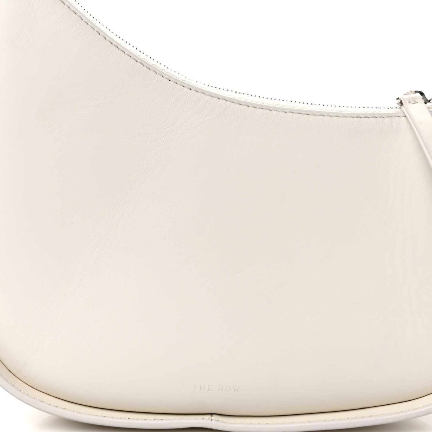 The Row Smooth Calfskin Half Moon Shoulder Bag New Ivory 7 of 14