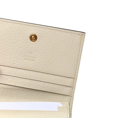Gucci GG Supreme Monogram Web Queen Margaret Card Case Wallet Beige Mystic White 6 of 7