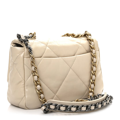 Chanel Lambskin Quilted Medium Chanel 19 Flap Beige 3 of 11