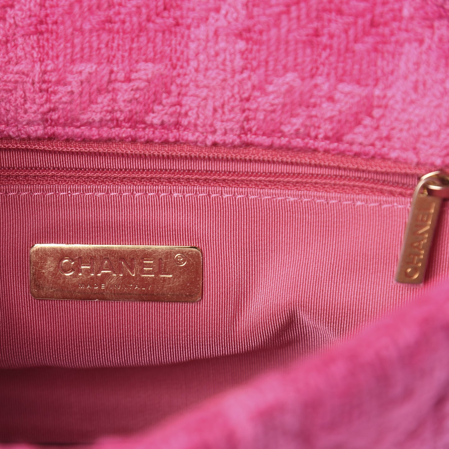 Tweed Quilted Medium 19 Flap Pink