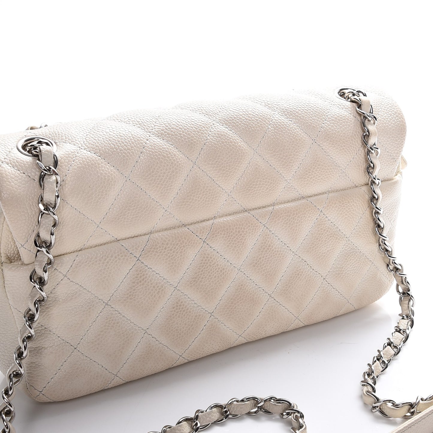 Caviar Medium Easy Flap Ivory