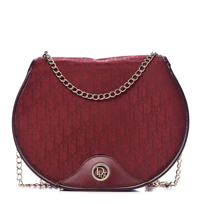 Christian Dior Monogram Round Chain Crossbody Red 1 of 14