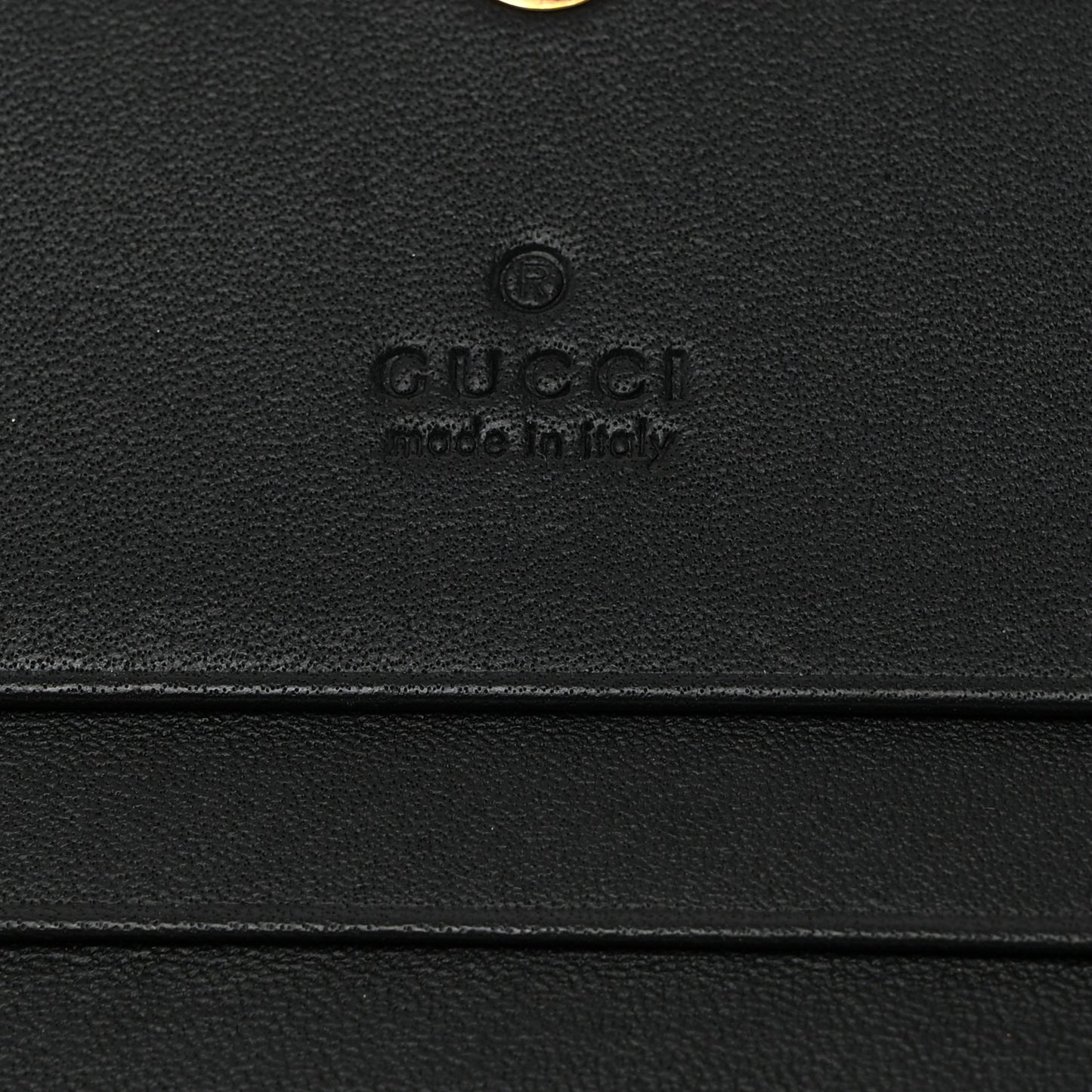 Calfskin Queen Margaret Card Case Wallet Black Mystic White