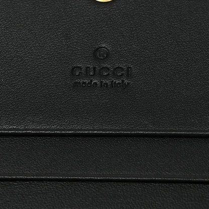 Gucci Calfskin Queen Margaret Card Case Wallet Black Mystic White 6 of 7