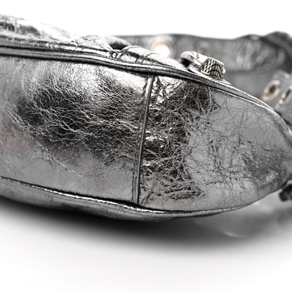 Balenciaga Metallic Agneau Arena Le Cagole Shoulder Bag XS Silver 10 of 11