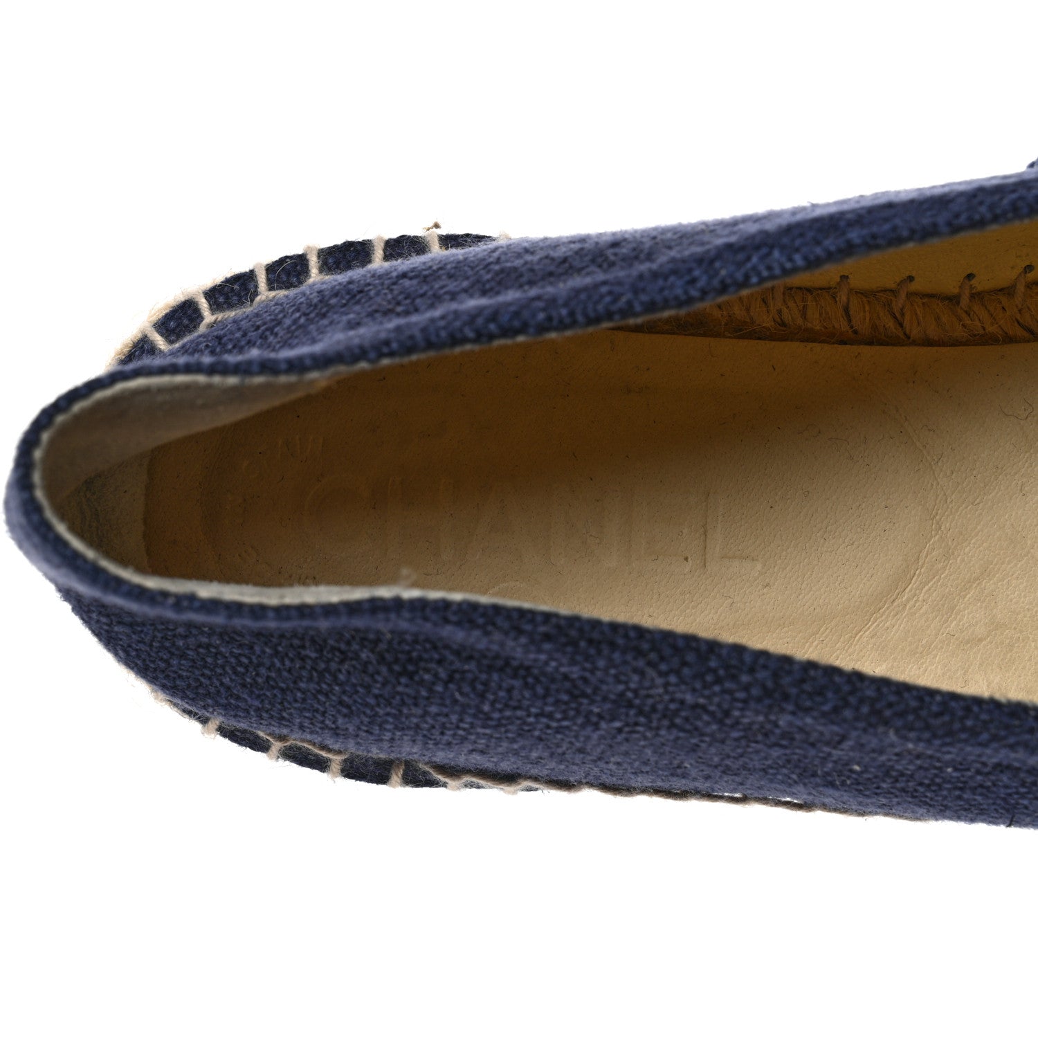 Chanel Denim Toile CC Espadrilles 40 Navy Black 8 of 8