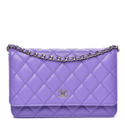 Chanel Caviar Quilted Wallet On Chain WOC Purple 1 of 10