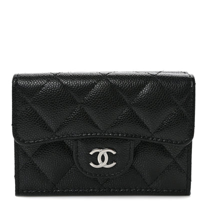 Chanel Caviar Quilted Double Flap Wallet Black 1 of 9