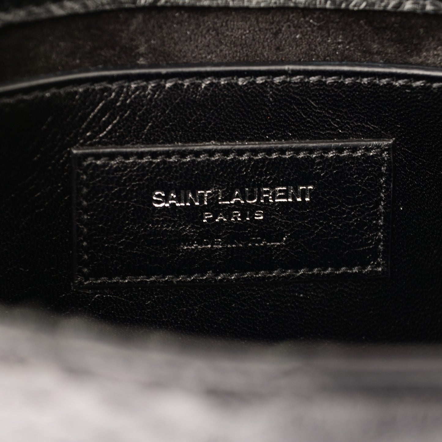 Python Calfskin Embossed Small Classic Monogram Tassel Satchel Black