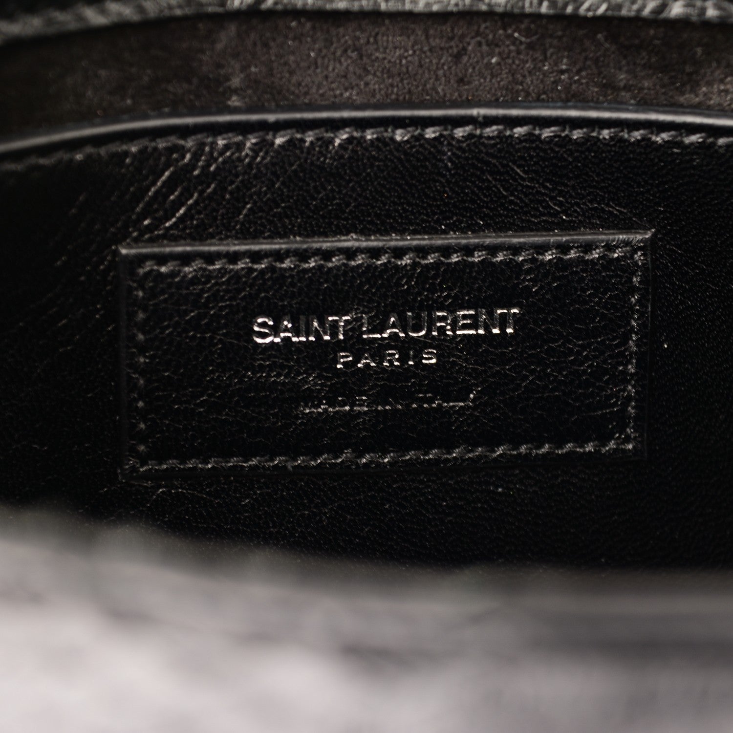 Saint Laurent Python Calfskin Embossed Small Classic Monogram Tassel Satchel Black 6 of 6