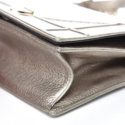 Christian Dior Metallic Grained Calfskin Medium Diorama Flap Bag Gold 14 of 15