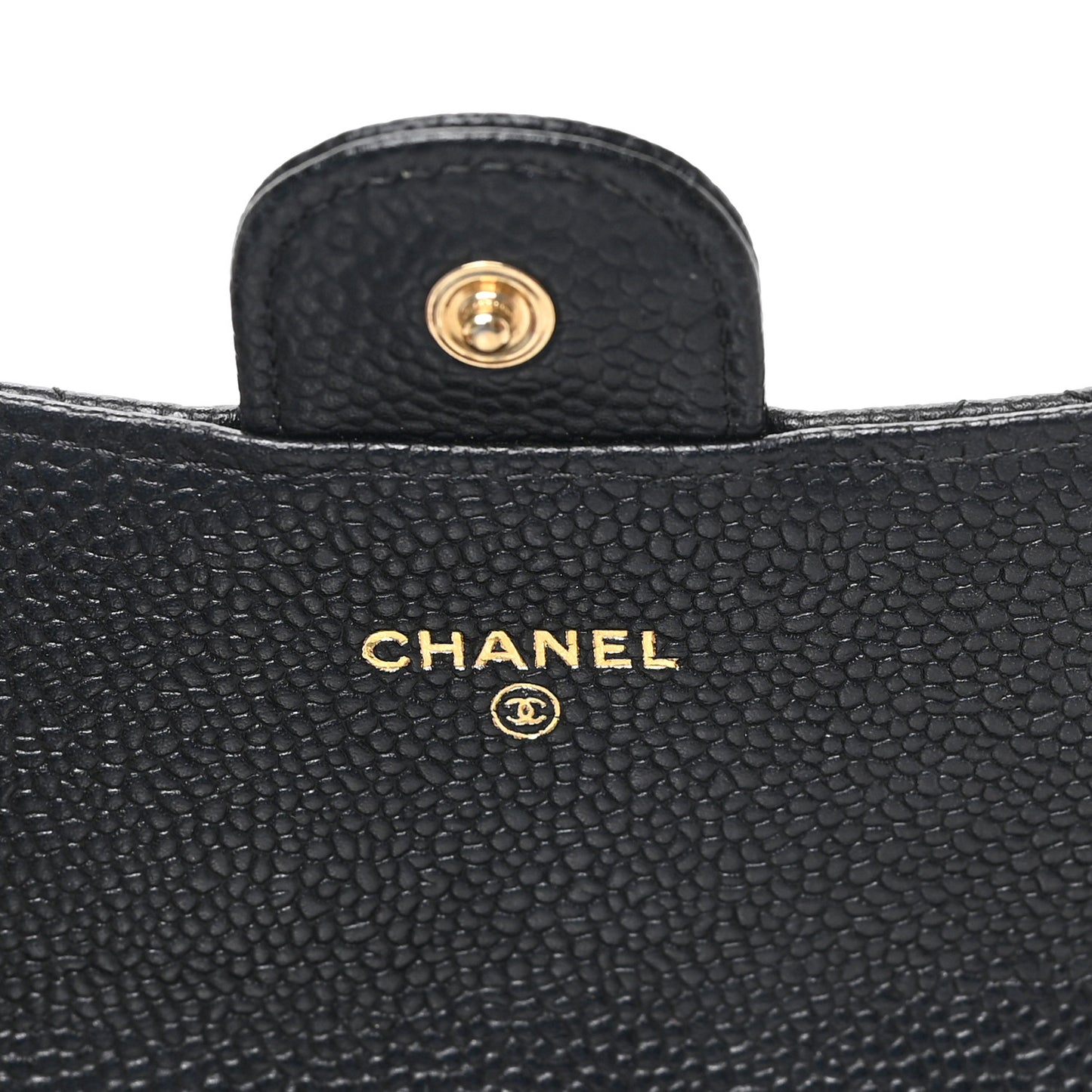 Caviar Quilted Long Flap Wallet Black