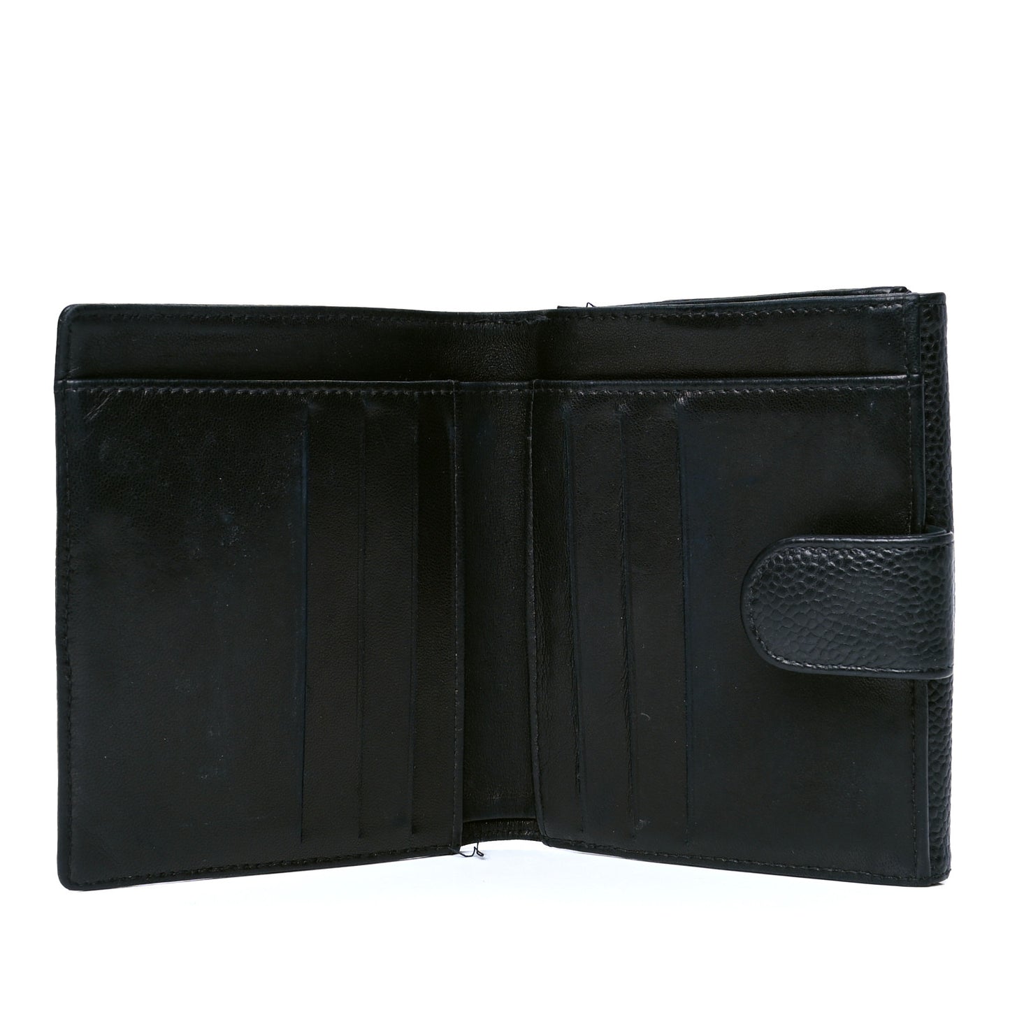 Caviar Timeless CC Compact French Wallet Black