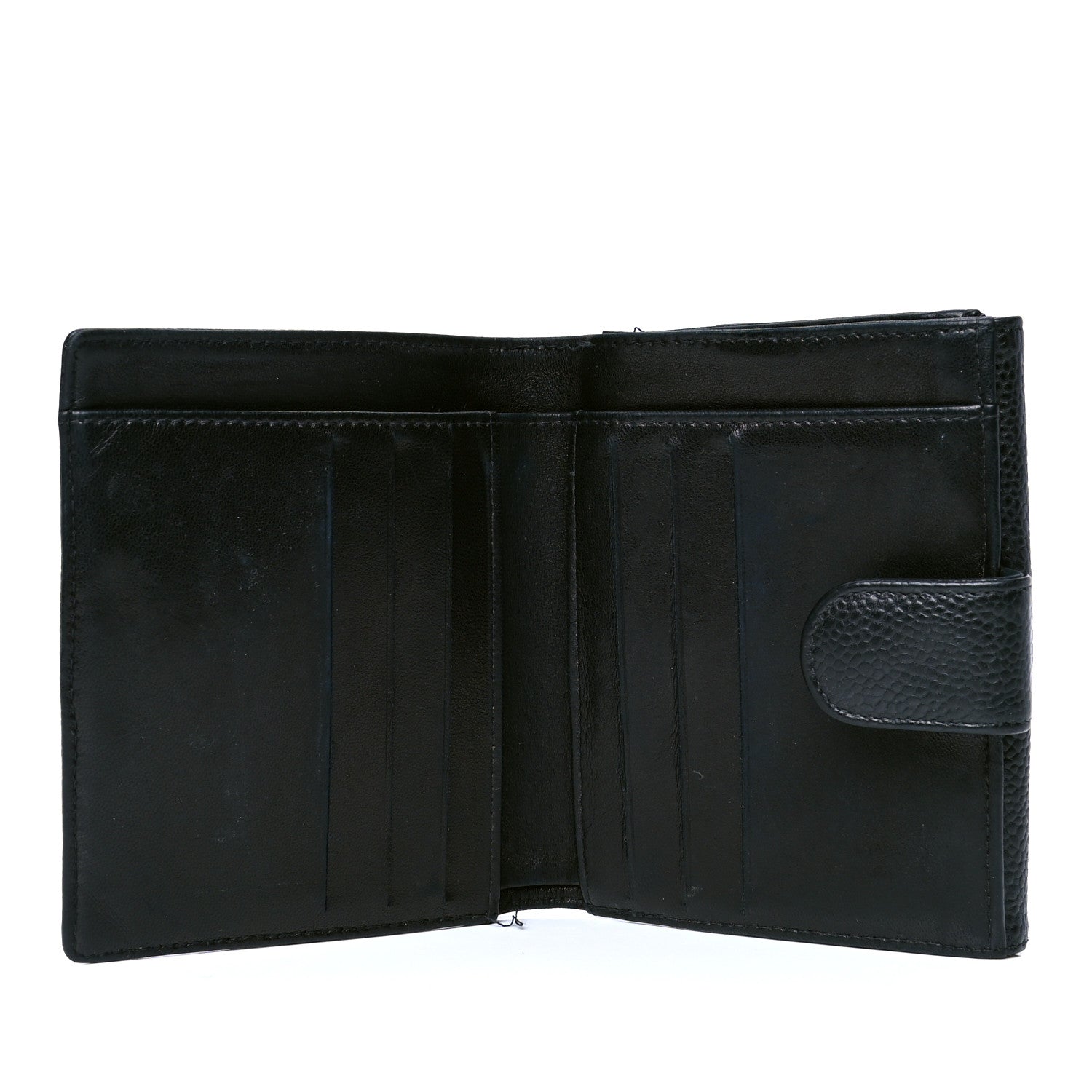 Chanel Caviar Timeless CC Compact French Wallet Black 5 of 5