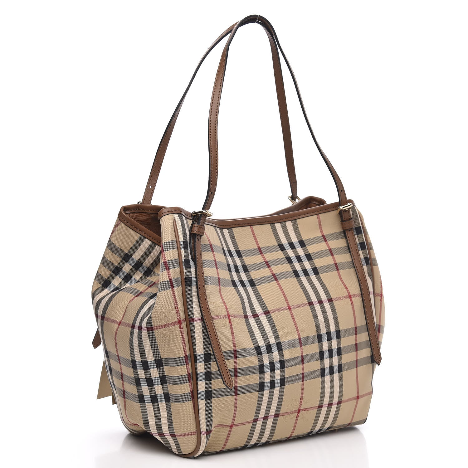 Burberry Horseferry Check Small Canterbury Tote Honey 3 of 10