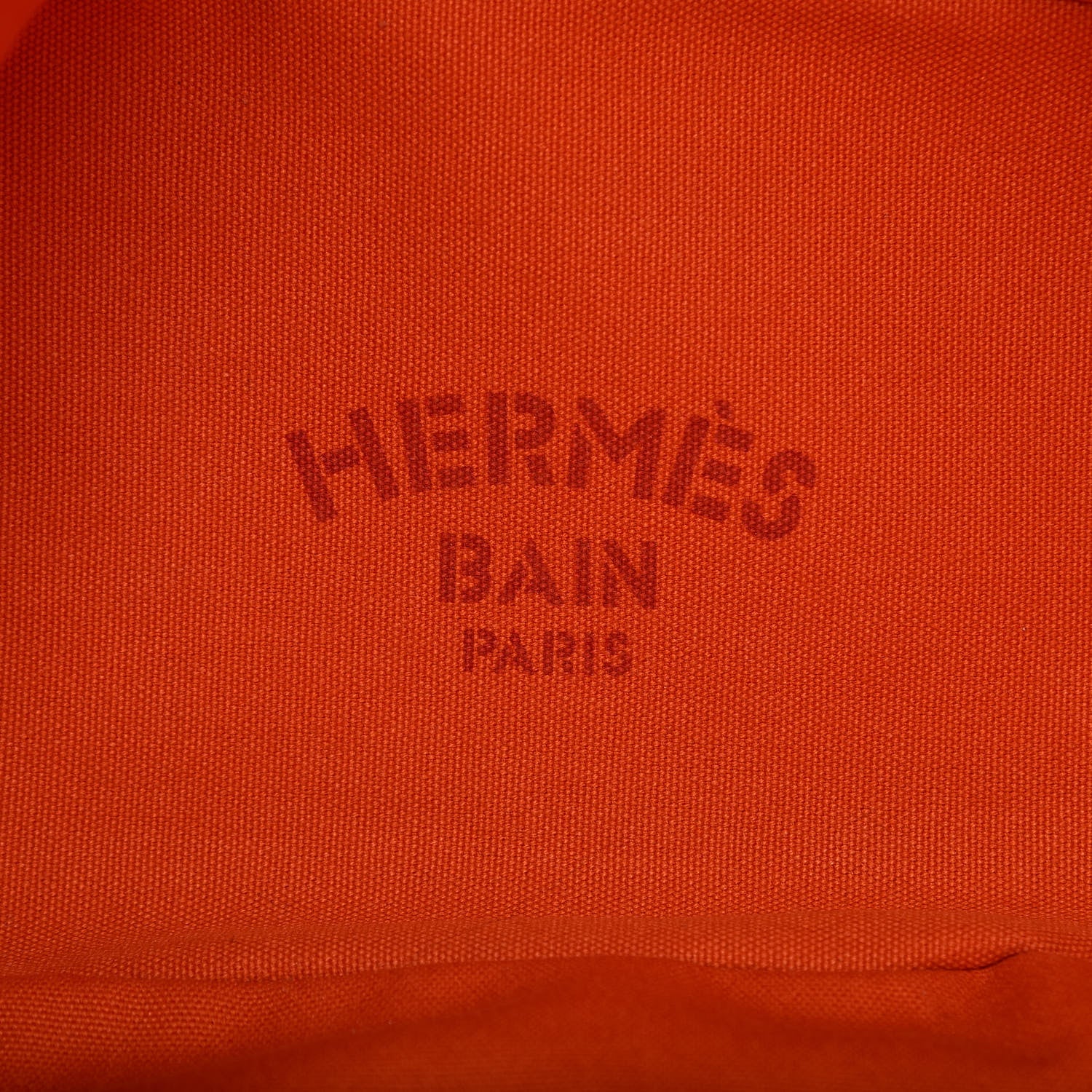 Hermes Canvas Beach Tote Orange 6 of 10
