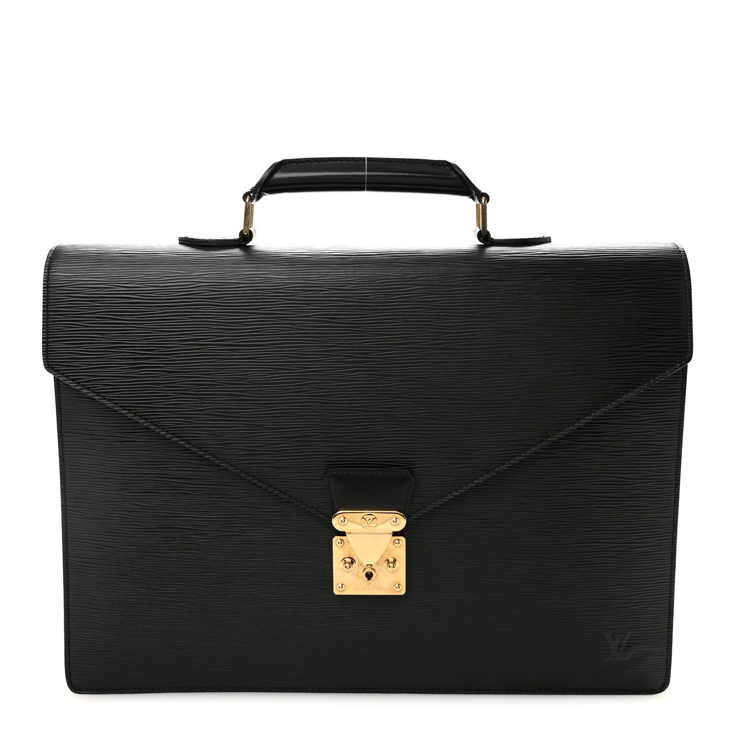 Louis Vuitton Epi Serviette Fermoir Briefcase Black 1 of 11