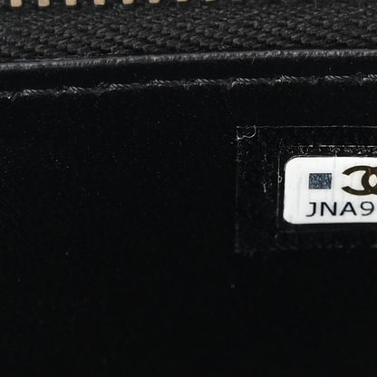 Chanel Lambskin Quilted Metal Small Top Handle Vanity Case With Chain Black 12 of 19
