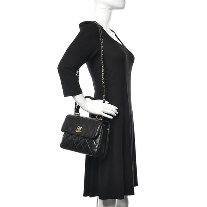 Chanel Lambskin Quilted Small Trendy CC Dual Handle Flap Bag Black 2 of 12