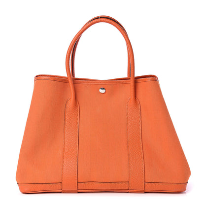 Hermes Toile Negonda Garden Party Tote 36 MM Orange 1 of 12